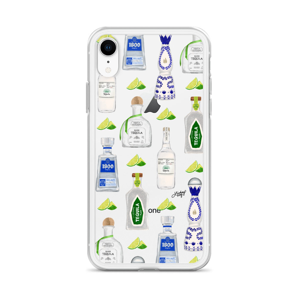 Ilustración de botellas de tequila - Funda transparente para iPhone®